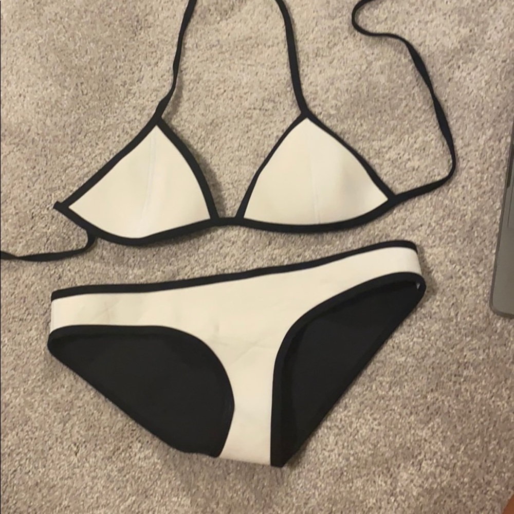 white triangl bathing suit